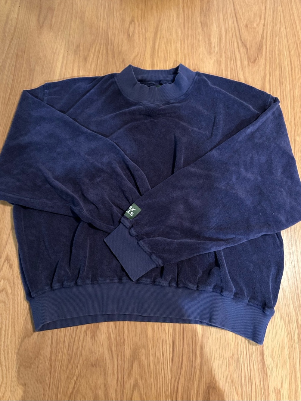 Daily Drills Terry Vintage Crew - Sunbleached Navy Size M/L NWOT